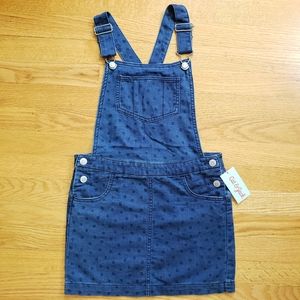 Cat & Jack Girls Polka Dot Denim Overall Skirt